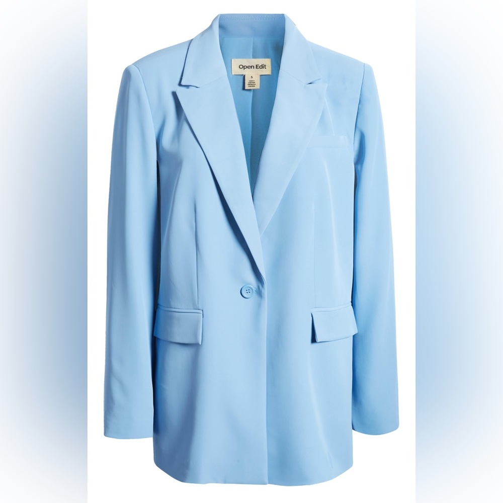 Open Edit Women's Light Blue Blazer